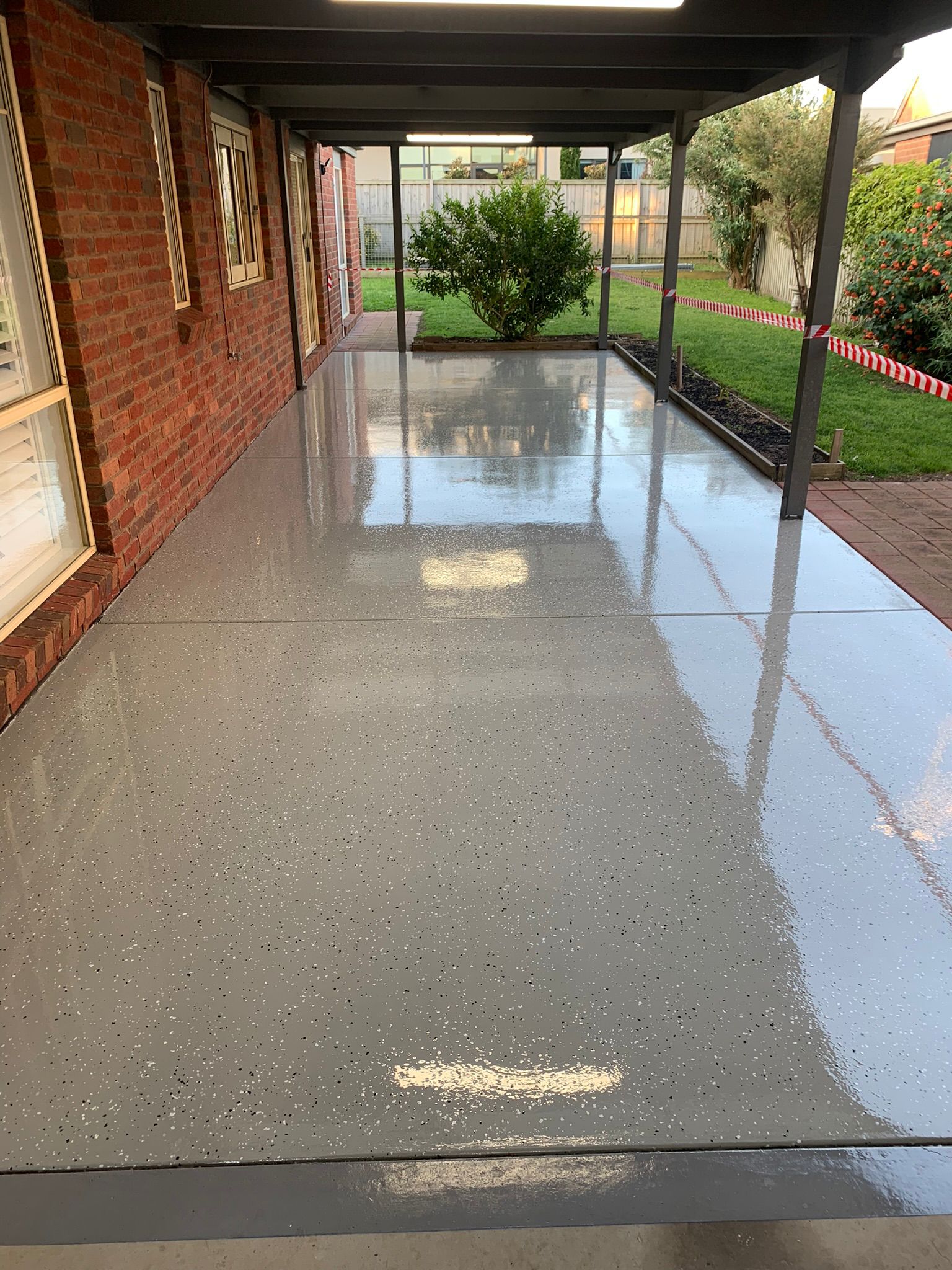 Sealed concrete floor finished by Geelong Concrete Coatings