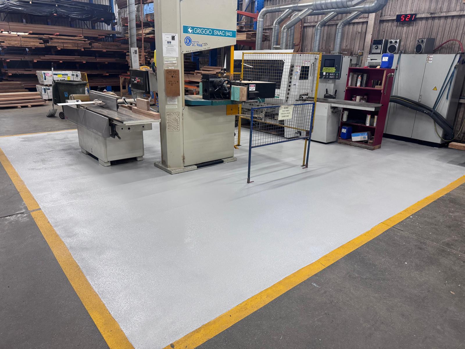 Smooth slip-resistant epoxy garage coating