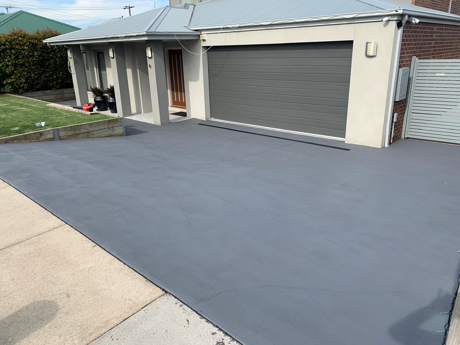 Modern restored driveway surface