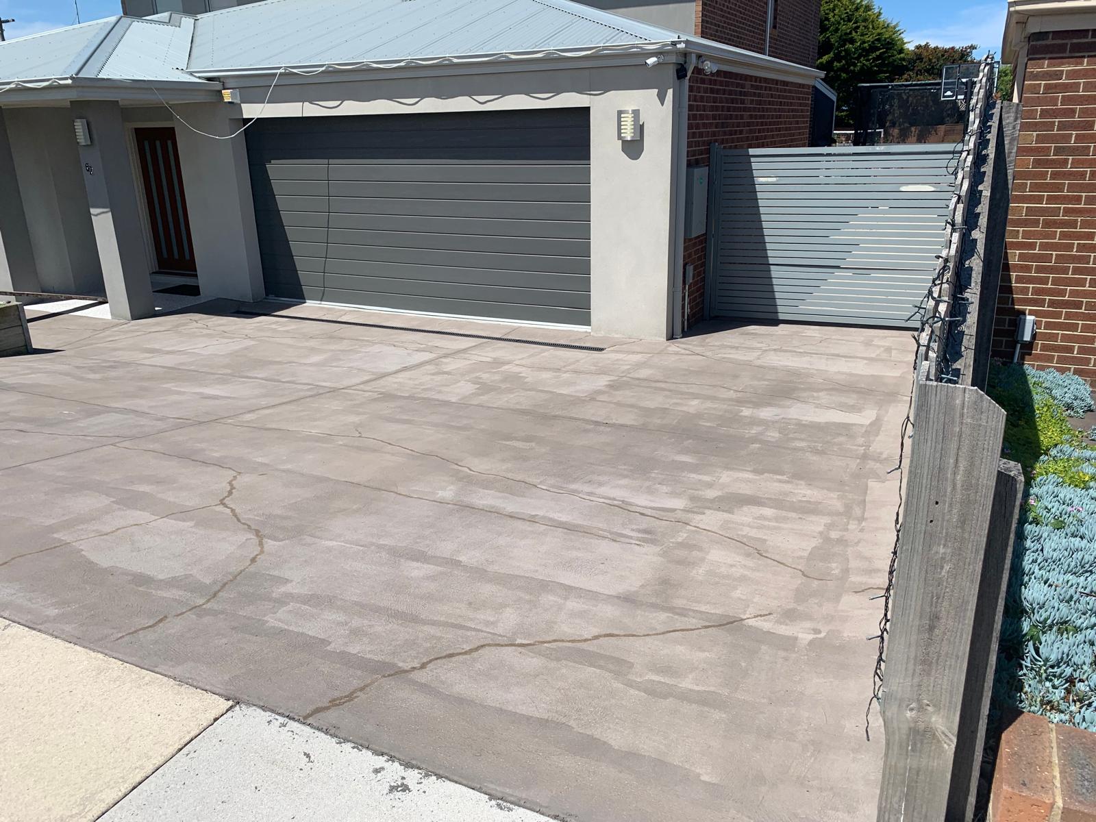 Before driveway restoration