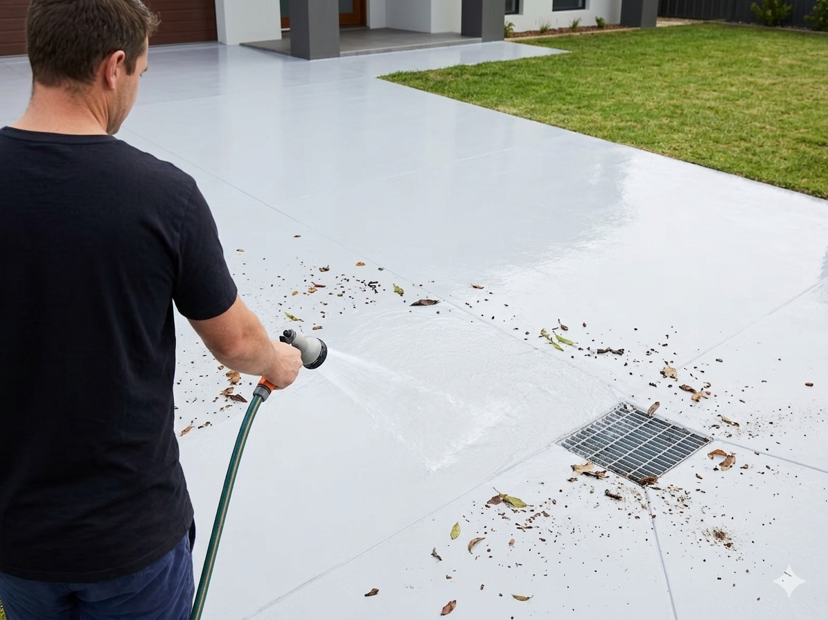 Easy maintenance driveway coating