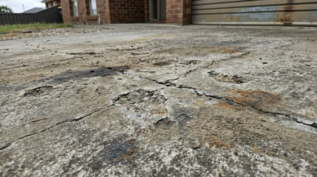 "Signs your concrete surface needs grinding in Geelong garage and driveway"