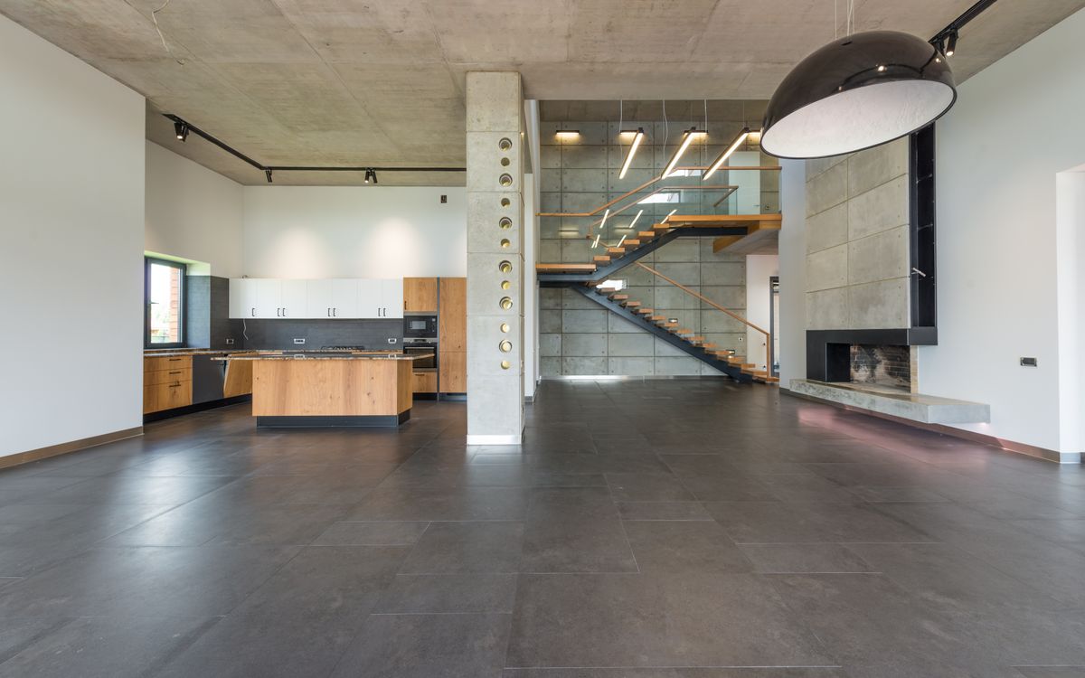 Home floor after polished finish installation